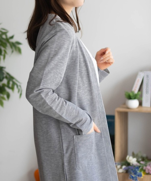 NAVY（ネイビー）の「NAVY SARARI UVトッパーカーディガン（カーディガン/ボレロ・レディース・グレー/ブラック/グレイッシュベージュ/サックスブルー系1・M/L/XL）」の8枚目の写真