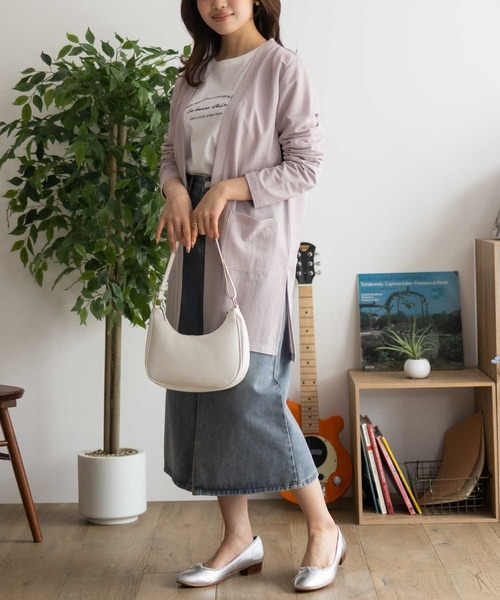 NAVY（ネイビー）の「NAVY SARARI UVトッパーカーディガン（カーディガン/ボレロ・レディース・グレー/ブラック/グレイッシュベージュ/サックスブルー系1・M/L/XL）」の13枚目の写真