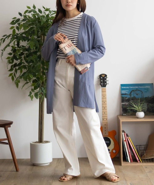 NAVY（ネイビー）の「NAVY SARARI UVトッパーカーディガン（カーディガン/ボレロ・レディース・グレー/ブラック/グレイッシュベージュ/サックスブルー系1・M/L/XL）」の17枚目の写真