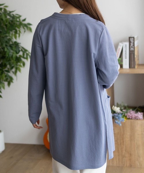 NAVY（ネイビー）の「NAVY SARARI UVトッパーカーディガン（カーディガン/ボレロ・レディース・グレー/ブラック/グレイッシュベージュ/サックスブルー系1・M/L/XL）」の20枚目の写真