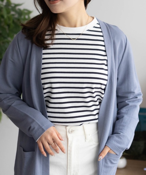 NAVY（ネイビー）の「NAVY SARARI UVトッパーカーディガン（カーディガン/ボレロ・レディース・グレー/ブラック/グレイッシュベージュ/サックスブルー系1・M/L/XL）」の18枚目の写真