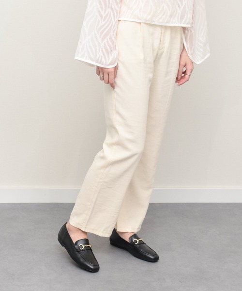 CORSO ROMA,9(コルソローマ)の「【CORSO ROMA 9】スクエアトウビットローファー(W51617)(ローファー・レディース・ブラック/ホワイト/ベージュ系その他・35/36/37/38/39)」の5枚目の写真