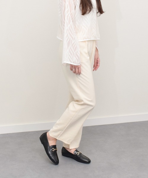 CORSO ROMA,9(コルソローマ)の「【CORSO ROMA 9】スクエアトウビットローファー(W51617)(ローファー・レディース・ブラック/ホワイト/ベージュ系その他・35/36/37/38/39)」の6枚目の写真