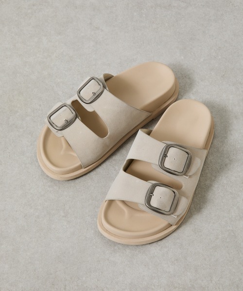 COLONY 2139（コロニートゥーワンスリーナイン）の「ダブルバンドサンダル（サンダル・レディース・ブラック/オフホワイト/ブラウン・LARGE/MEDIUM）」の2枚目の写真