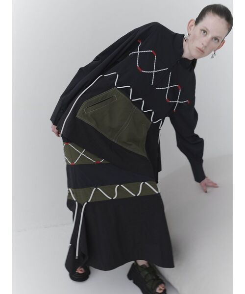 UN3D.（アンスリード）の「WAVE DETAIL SK / ウェーブディテールスカート（スカート・レディース・その他1/ブラック/ホワイト・38/36）」の4枚目の写真