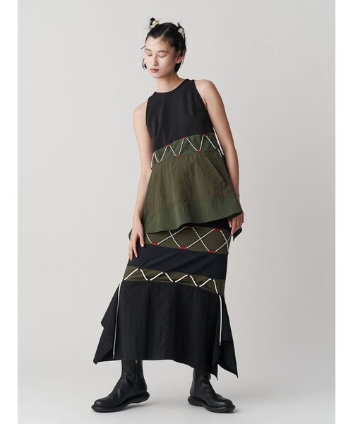 UN3D.（アンスリード）の「WAVE DETAIL SK / ウェーブディテールスカート（スカート・レディース・その他1/ブラック/ホワイト・38/36）」の7枚目の写真