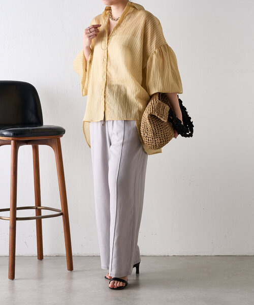 Jena espace merveilleux（ジェナ　エスパスメルヴェイユ）の「【サイズ展開あり】リネンイージーパンツ（その他パンツ・レディース・グレー/チャコールグレー/ベージュ・2/1）」の17枚目の写真