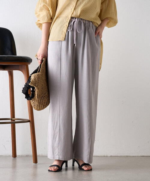 Jena espace merveilleux（ジェナ　エスパスメルヴェイユ）の「【サイズ展開あり】リネンイージーパンツ（その他パンツ・レディース・グレー/チャコールグレー/ベージュ・2/1）」の19枚目の写真