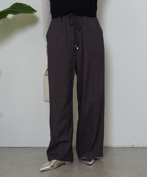 Jena espace merveilleux（ジェナ　エスパスメルヴェイユ）の「【サイズ展開あり】リネンイージーパンツ（その他パンツ・レディース・グレー/チャコールグレー/ベージュ・2/1）」の5枚目の写真