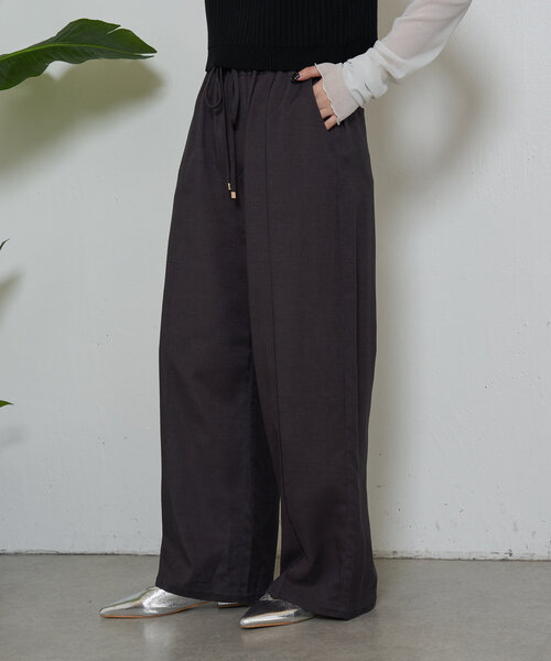 Jena espace merveilleux（ジェナ　エスパスメルヴェイユ）の「【サイズ展開あり】リネンイージーパンツ（その他パンツ・レディース・グレー/チャコールグレー/ベージュ・2/1）」の6枚目の写真