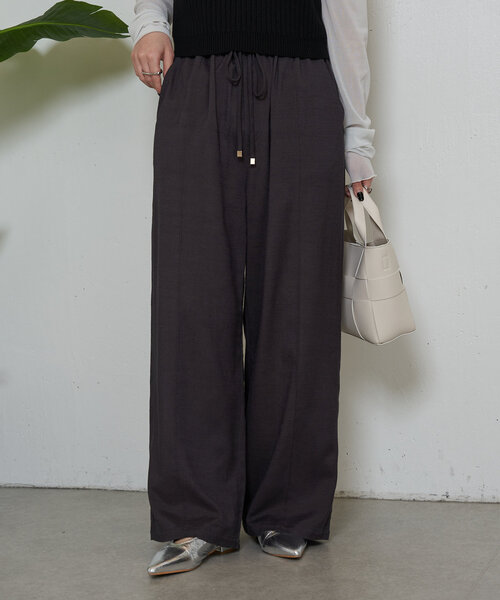 Jena espace merveilleux（ジェナ　エスパスメルヴェイユ）の「【サイズ展開あり】リネンイージーパンツ（その他パンツ・レディース・グレー/チャコールグレー/ベージュ・2/1）」の8枚目の写真