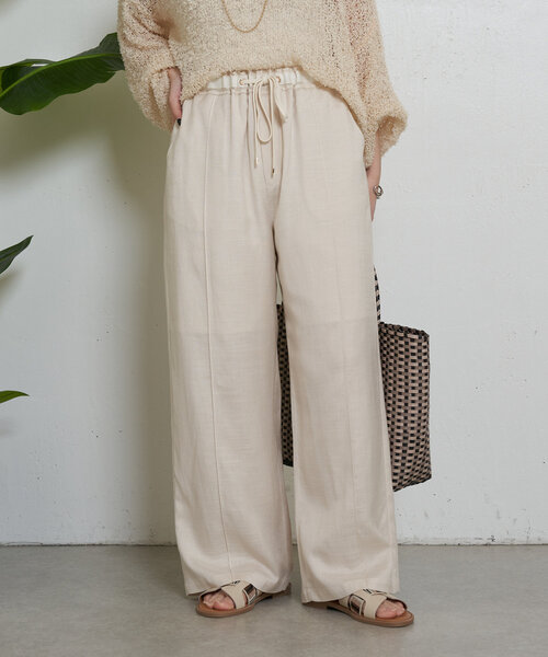 Jena espace merveilleux（ジェナ　エスパスメルヴェイユ）の「【サイズ展開あり】リネンイージーパンツ（その他パンツ・レディース・グレー/チャコールグレー/ベージュ・2/1）」の13枚目の写真