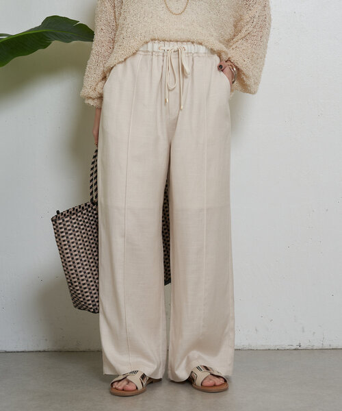 Jena espace merveilleux（ジェナ　エスパスメルヴェイユ）の「【サイズ展開あり】リネンイージーパンツ（その他パンツ・レディース・グレー/チャコールグレー/ベージュ・2/1）」の14枚目の写真