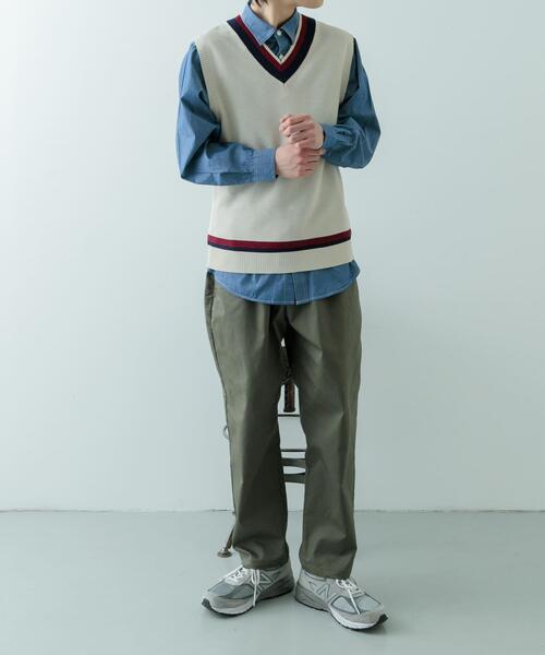 ITEMS URBANRESEARCH（アイテムズ アーバンリサーチ）の「ガーター編みチルデンニットベスト（ベスト・メンズ・ナチュラル/ブラウン・MEDIUM/LARGE）」の5枚目の写真