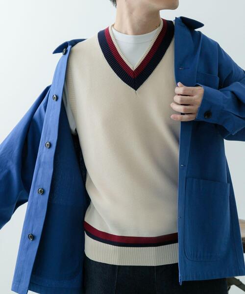 ITEMS URBANRESEARCH（アイテムズ アーバンリサーチ）の「ガーター編みチルデンニットベスト（ベスト・メンズ・ナチュラル/ブラウン・MEDIUM/LARGE）」の7枚目の写真