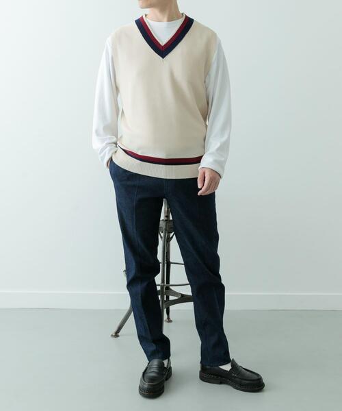 ITEMS URBANRESEARCH（アイテムズ アーバンリサーチ）の「ガーター編みチルデンニットベスト（ベスト・メンズ・ナチュラル/ブラウン・MEDIUM/LARGE）」の13枚目の写真