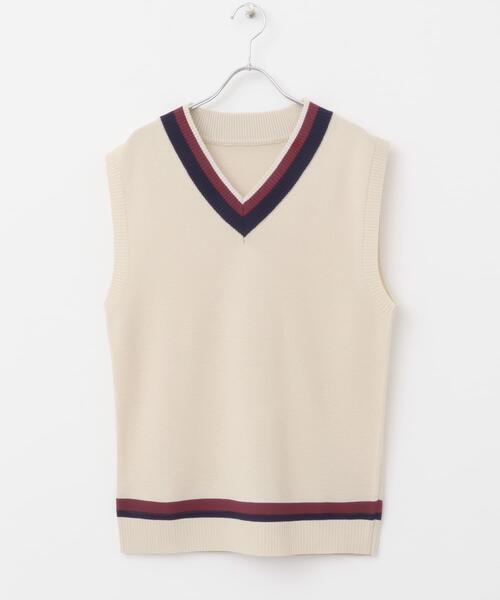 ITEMS URBANRESEARCH（アイテムズ アーバンリサーチ）の「ガーター編みチルデンニットベスト（ベスト・メンズ・ナチュラル/ブラウン・MEDIUM/LARGE）」の14枚目の写真