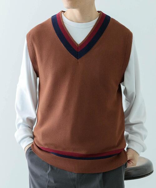 ITEMS URBANRESEARCH（アイテムズ アーバンリサーチ）の「ガーター編みチルデンニットベスト（ベスト・メンズ・ナチュラル/ブラウン・MEDIUM/LARGE）」の17枚目の写真