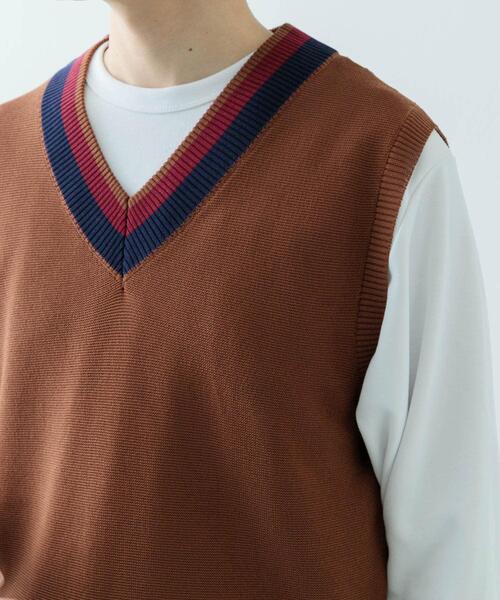 ITEMS URBANRESEARCH（アイテムズ アーバンリサーチ）の「ガーター編みチルデンニットベスト（ベスト・メンズ・ナチュラル/ブラウン・MEDIUM/LARGE）」の18枚目の写真