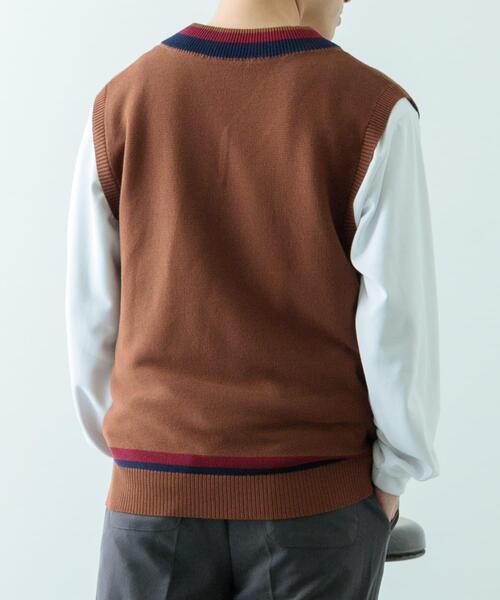 ITEMS URBANRESEARCH（アイテムズ アーバンリサーチ）の「ガーター編みチルデンニットベスト（ベスト・メンズ・ナチュラル/ブラウン・MEDIUM/LARGE）」の21枚目の写真