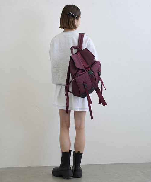 【関税込み】GANNI バーガンディ Tech バックパック セール】GANNI / ガニー Recycled Tech Backpack（バックパック