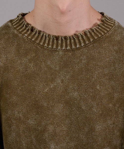 ペルーシュニット セール】Vintage Like Damage Knit ヴィンテージライクダメージ