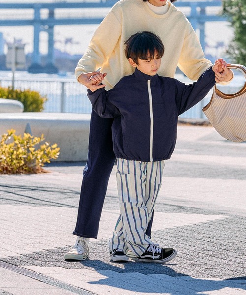 FOUND GOOD(ファウンドグッド)の「B/スタンドブルゾン(ブルゾン・キッズ・ベージュ/ネイビー・120cm/130cm/140cm/150cm)」の8枚目の写真