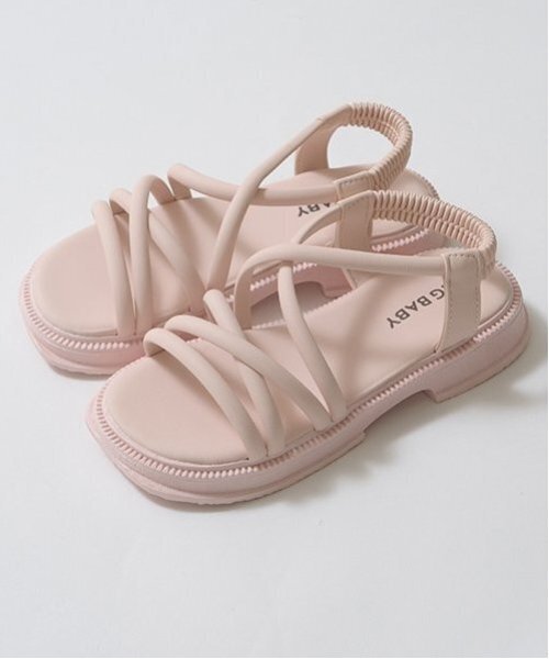 Lycee mine(リセマイン)の「クロスストラップサンダル(サンダル・キッズ・ブラック/アイボリー/ピンク・L/LL/S/M/SS)」の9枚目の写真