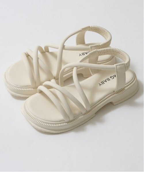 Lycee mine(リセマイン)の「クロスストラップサンダル(サンダル・キッズ・ブラック/アイボリー/ピンク・L/LL/S/M/SS)」の10枚目の写真