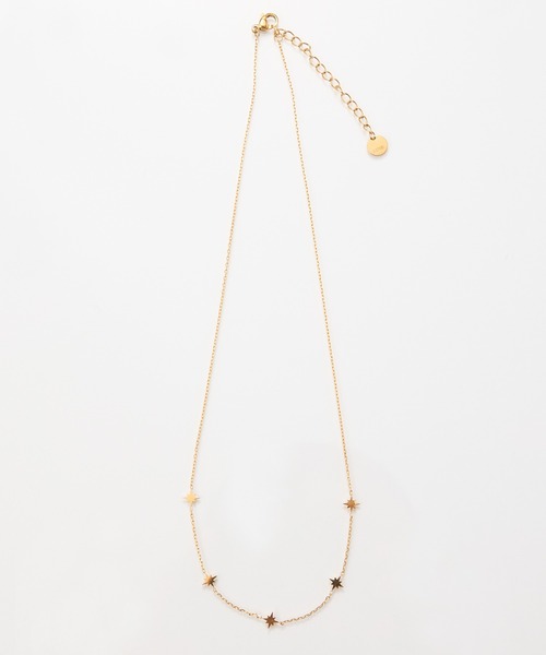 Phoebe（フィービィー）の「【金属アレルギー対応】シューティングスターステーションネックレス/全長:40.5cm+5cm/サージカルステンレス（ネックレス・レディース・イエローゴールド・FREE）」の5枚目の写真