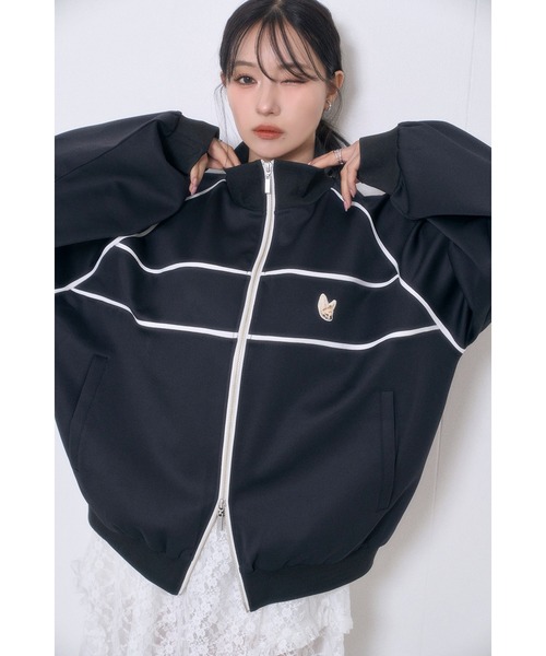 ANDGEEBEE（アンジービー）の「UNISEX パイピングトラックジャケット（ジャージ・レディース・ブルー/ブラック・FREE）」の14枚目の写真