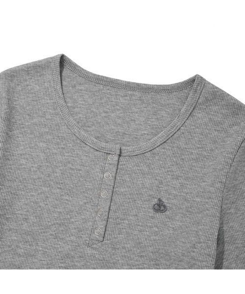 ◆KIRSH◆ Kirsch Plain Slim Fit Henley Neck T-Shirt Ivory KIRSH PLAIN SLIM FIT HENLEY NECK T-SHIRT キルシー プレーン