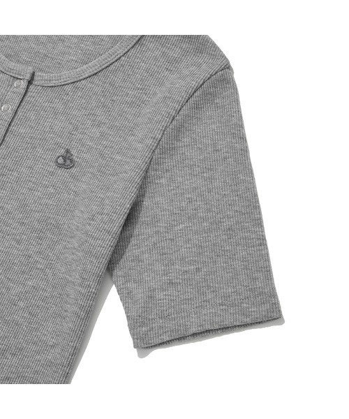 KIRSH PLAIN SLIM FIT HENLEY NECK T-SHIRT キルシー プレーン
