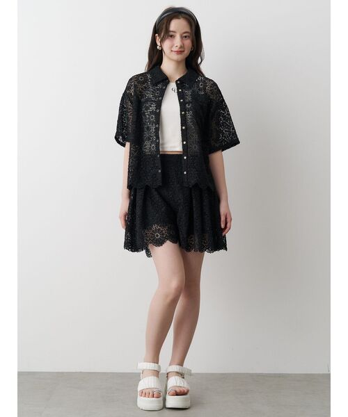 セール】FLOWER LACE CULOTTES/フラワーレースキュロット