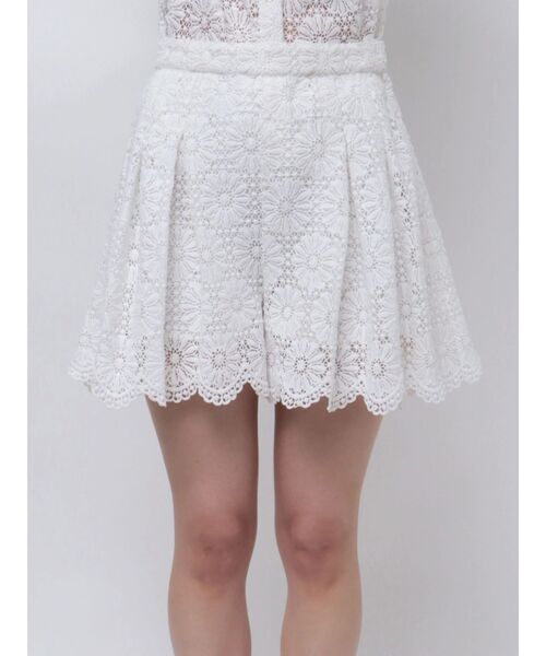 CALNAMUR（カルナムール）の「FLOWER LACE CULOTTES/フラワーレースキュロット（スカート・レディース・ホワイト/レッド/ブラック・FREE）」の19枚目の写真