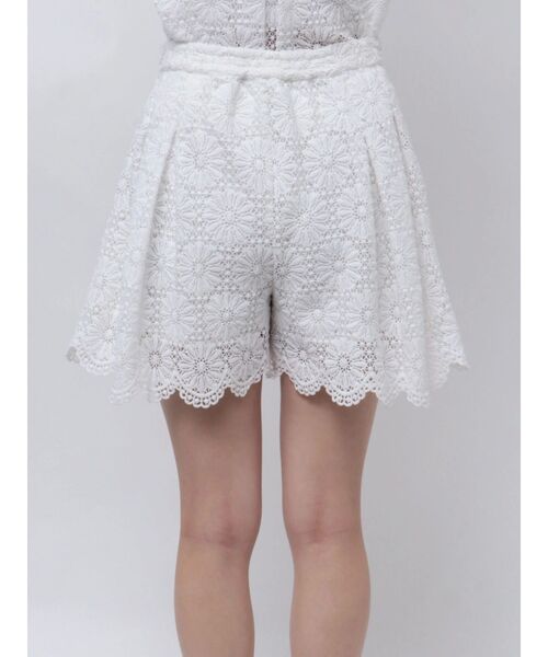 CALNAMUR（カルナムール）の「FLOWER LACE CULOTTES/フラワーレースキュロット（スカート・レディース・ホワイト/レッド/ブラック・FREE）」の21枚目の写真