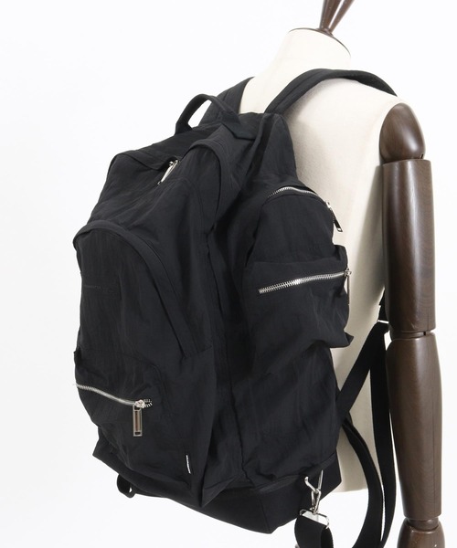 ADAM PATEK(アダムパテック)の「【RS】【ADAM PATEK】 sticky pockets BIG backpack(バックパック/リュック・メンズ・ブラック・フリー)」の6枚目の写真