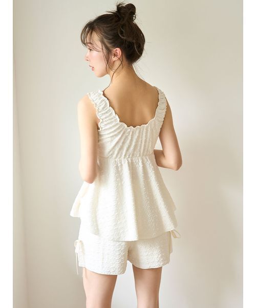 snidel  ポップコーンタンクトップ ポップコーンショートパンツ セール】ポップコーンタンクトップ（ルームウェア/パジャマ）｜SNIDEL