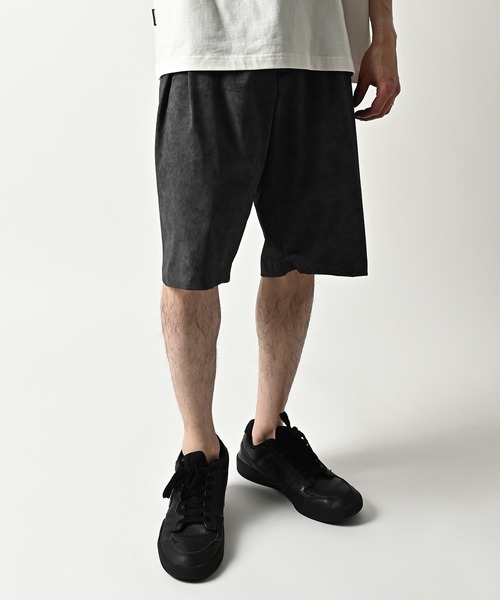 ADAM PATEK(アダムパテック)の「【ADAMPATEK/アダムパテック】uneven dyeing short pants/ムラ染めプリントワイドショートパンツ(その他パンツ・レディース・グレー/ホワイト/ブラック・2/1)」の9枚目の写真