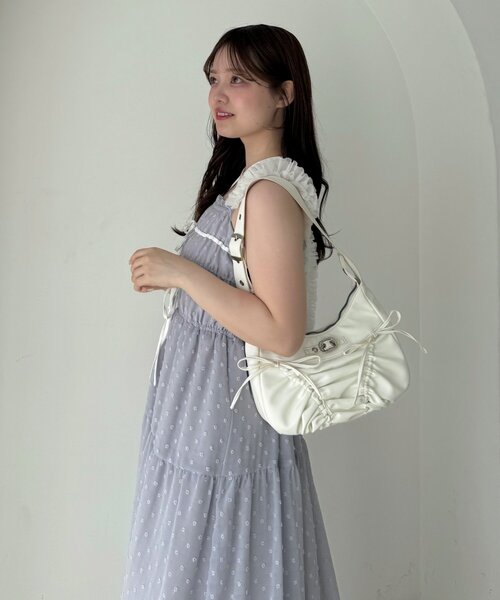 OLIVE des OLIVE（オリーブデオリーブ）の「Yui ふわもてワンピース（ワンピース・レディース・アイボリー/サックスブルー/オフホワイト/ブラック/ブラック系その他・FREE）」の20枚目の写真