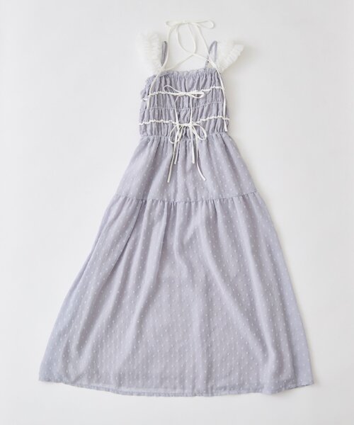 OLIVE des OLIVE（オリーブデオリーブ）の「Yui ふわもてワンピース（ワンピース・レディース・アイボリー/サックスブルー/オフホワイト/ブラック/ブラック系その他・FREE）」の9枚目の写真