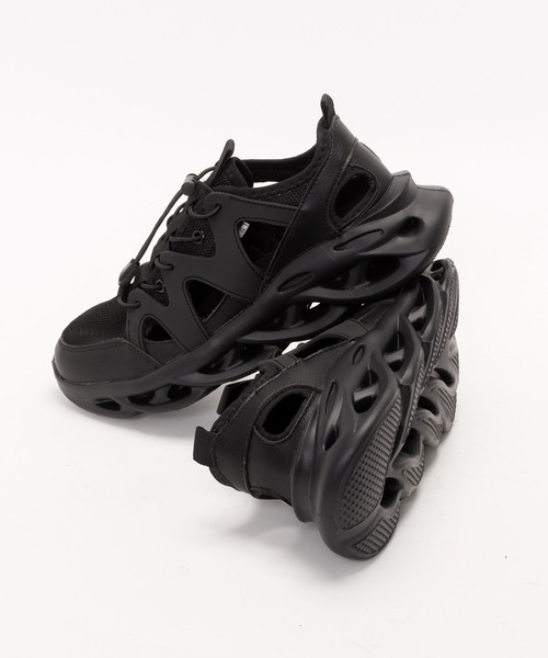 SVEC（シュベック）の「軽量 ボリュームソール グルカサンダル / ダッドスニーカー（スニーカー・メンズ・ブラック・44/43/42/41/40/39/46/45/38/37/36）」の9枚目の写真