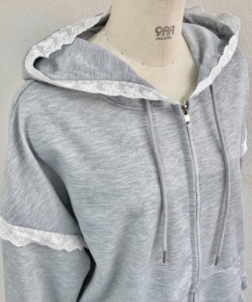 セール】レーストリミングガーリージップパーカー（パーカー）｜LADY