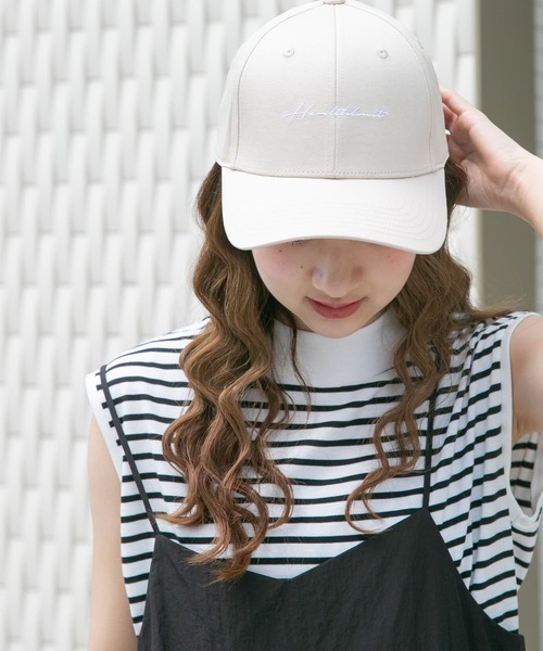 ITEMS URBANRESEARCH(アイテムズ アーバンリサーチ)の「Healthknit ロゴ刺繍CAP(キャップ・メンズ・ベージュ/ブルー系その他/ブラック・-)」の3枚目の写真