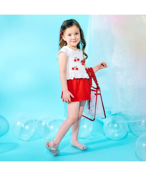 apres les cours(アプレレクール)の「リボンヘアクリップ2個セット(バレッタ/ヘアクリップ・キッズ・レッド・FREE)」の2枚目の写真