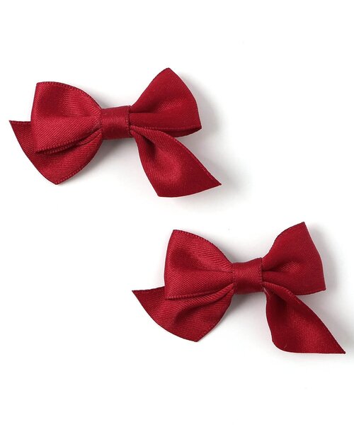 apres les cours(アプレレクール)の「リボンヘアクリップ2個セット(バレッタ/ヘアクリップ・キッズ・レッド・FREE)」の7枚目の写真