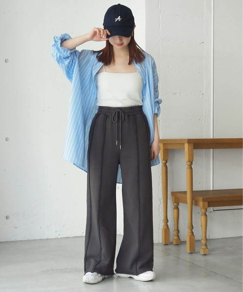 tiptop（ティップトップ）の「【ZOZO限定Sサイズあり】リメイク加工スウェットパンツ（スウェットパンツ・レディース・ブラック/グレー/ライトグレー/ブラック系その他/ブラウン・M/S）」の12枚目の写真