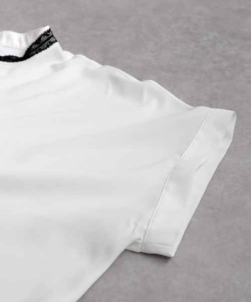 antiqua(アンティカ)の「レース襟ドルマントップス(シャツ/ブラウス・レディース・ブラック/オフホワイト・ONESIZE)」の19枚目の写真