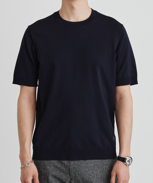 TAKEO KIKUCHI(タケオキクチ)の「テーラードニット プルオーバー(Tシャツ/カットソー・メンズ・ブルー/ブラウン系その他/ライトグレー/ネイビー・02/03/04)」の6枚目の写真