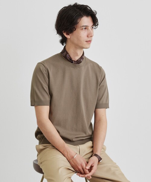 TAKEO KIKUCHI(タケオキクチ)の「テーラードニット プルオーバー(Tシャツ/カットソー・メンズ・ブルー/ブラウン系その他/ライトグレー/ネイビー・02/03/04)」の17枚目の写真